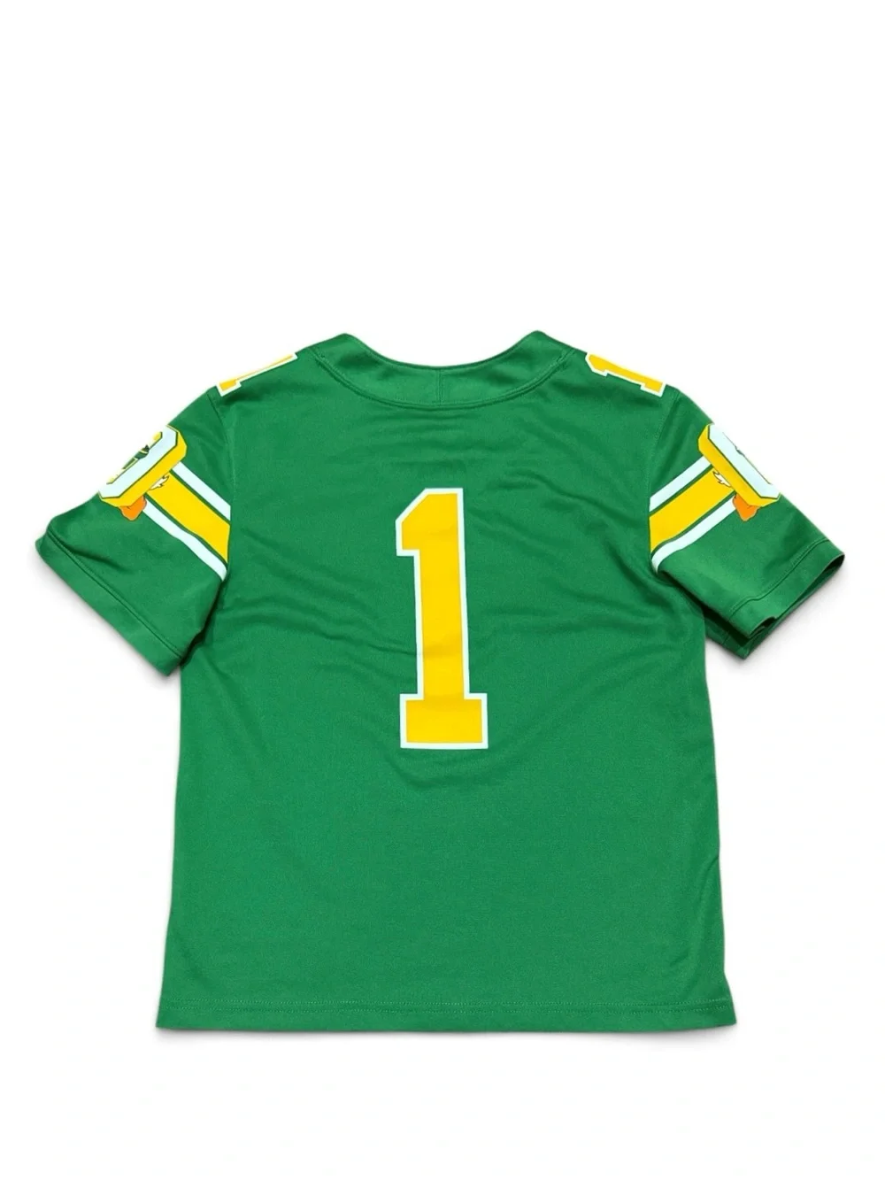 Nike Youth #1 Green Oregon Ducks Game Jersey Disney Donald Duck Size Small NWOT